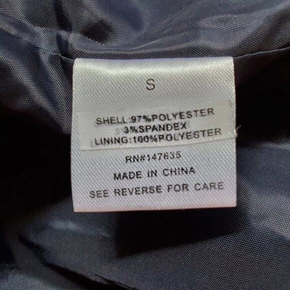 NWT Romeo & Juliet Couture Navy Faux Suede Jacket Size Small - Picture 7 of 7